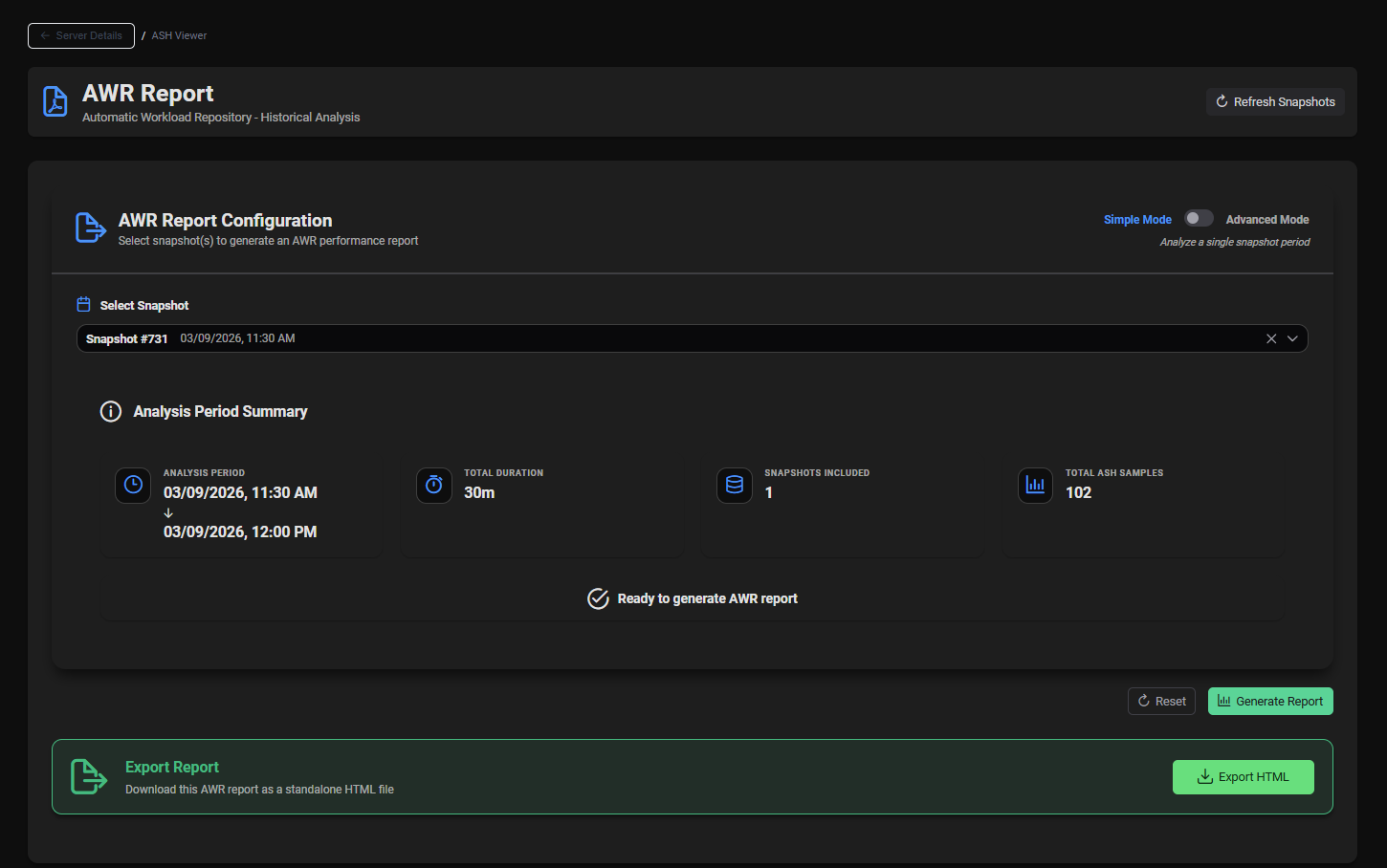 Global Dashboard Overview